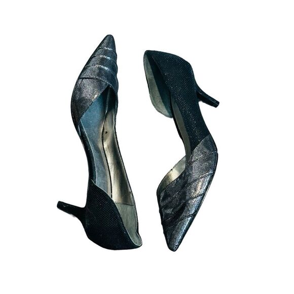 Papell Studio Gunmetal Pointy Toe Pumps - Size 8 - Picture 8 of 15